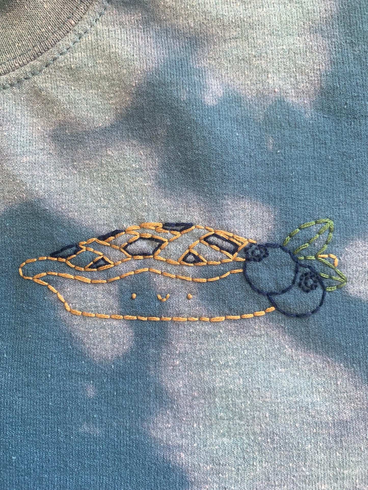 Handmade Blueberry Pie Sweater – Cozy Knit Pullover with Cottagecore Dessert-Inspired Design