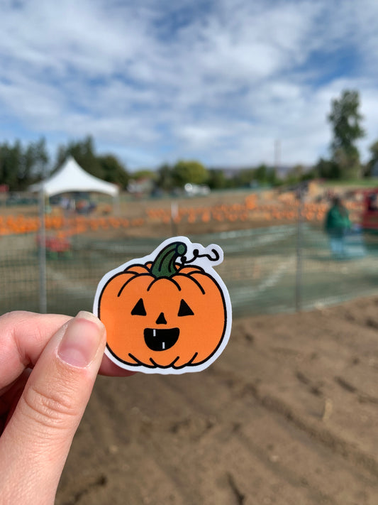 Kawaii Happy Jack O Lantern Pumpkin Sticker