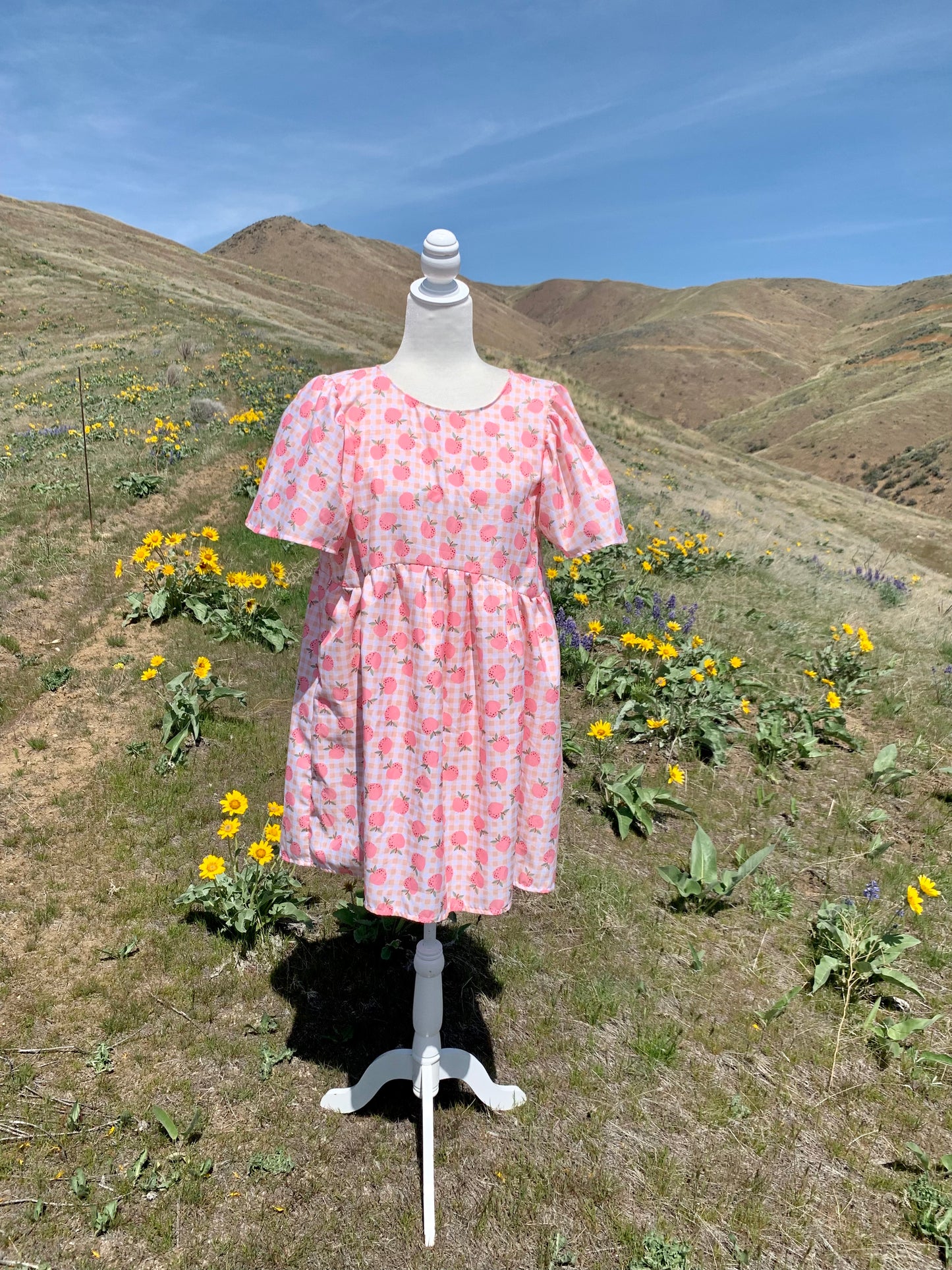 Apple Picnic Bedsheet Dress