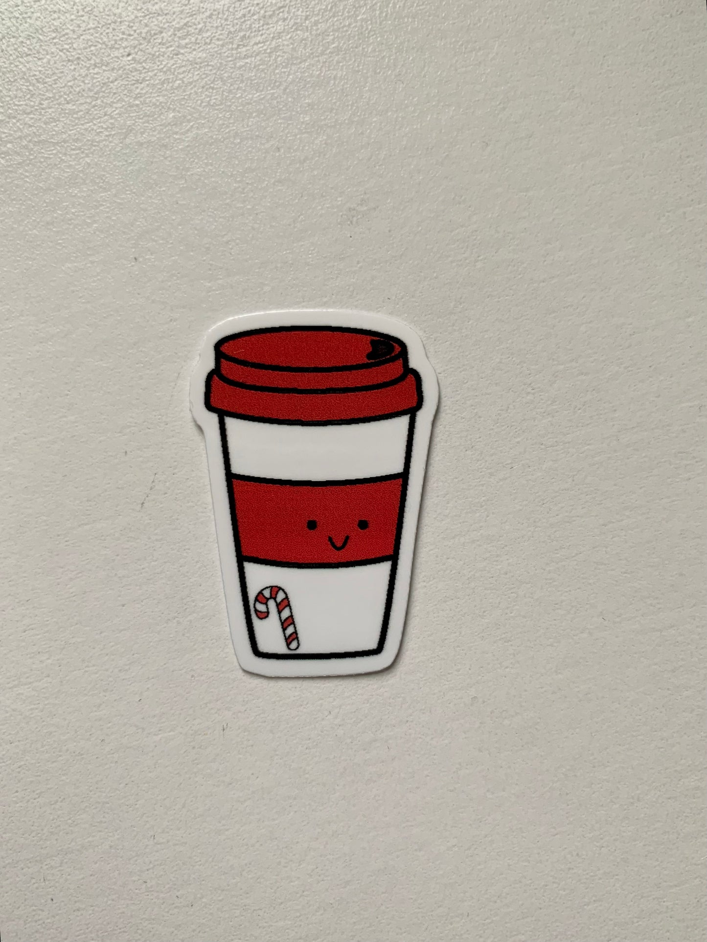 Kawaii To Go Peppermint Mocha Coffee Cup Sticker