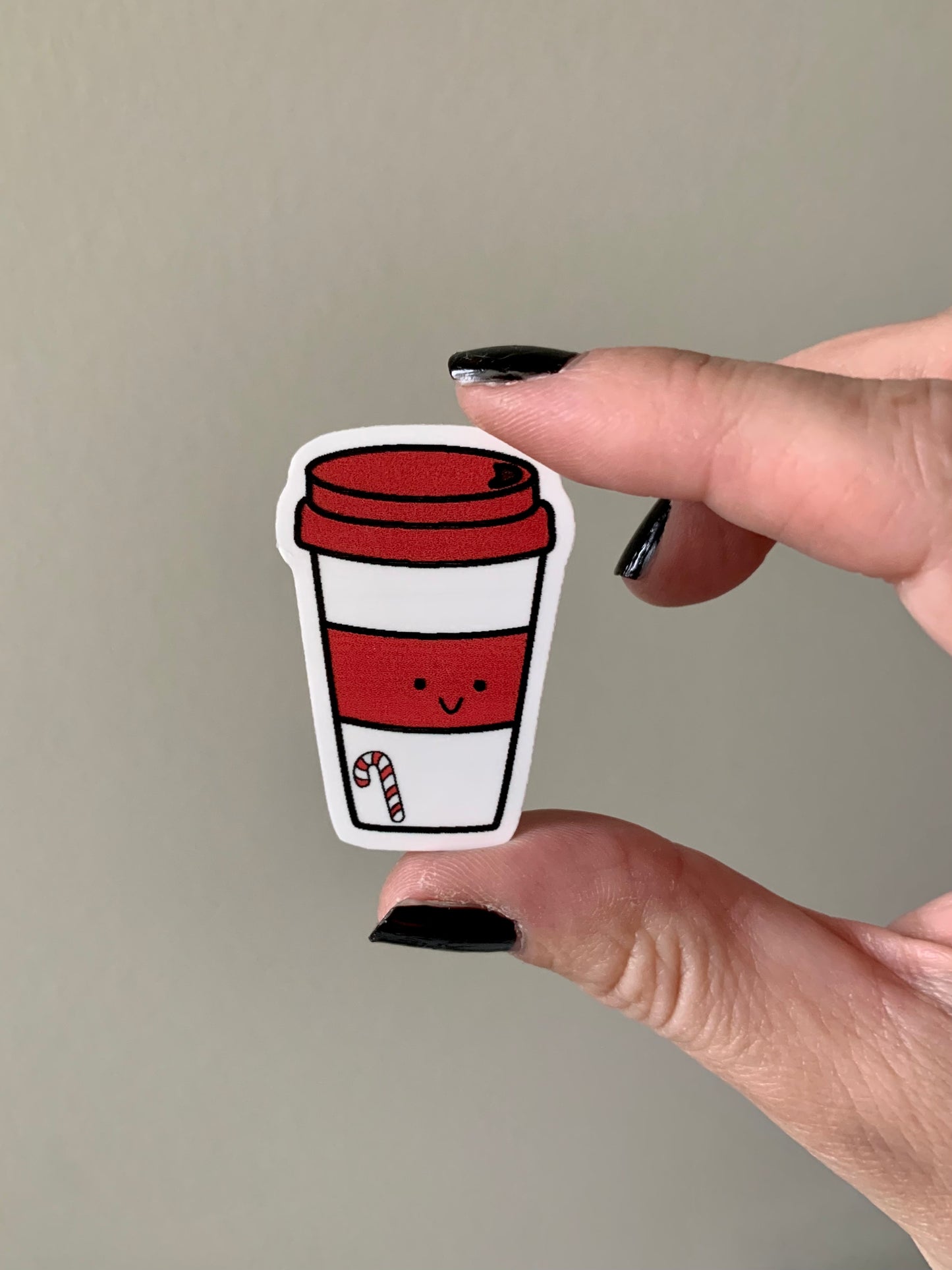 Kawaii To Go Peppermint Mocha Coffee Cup Sticker