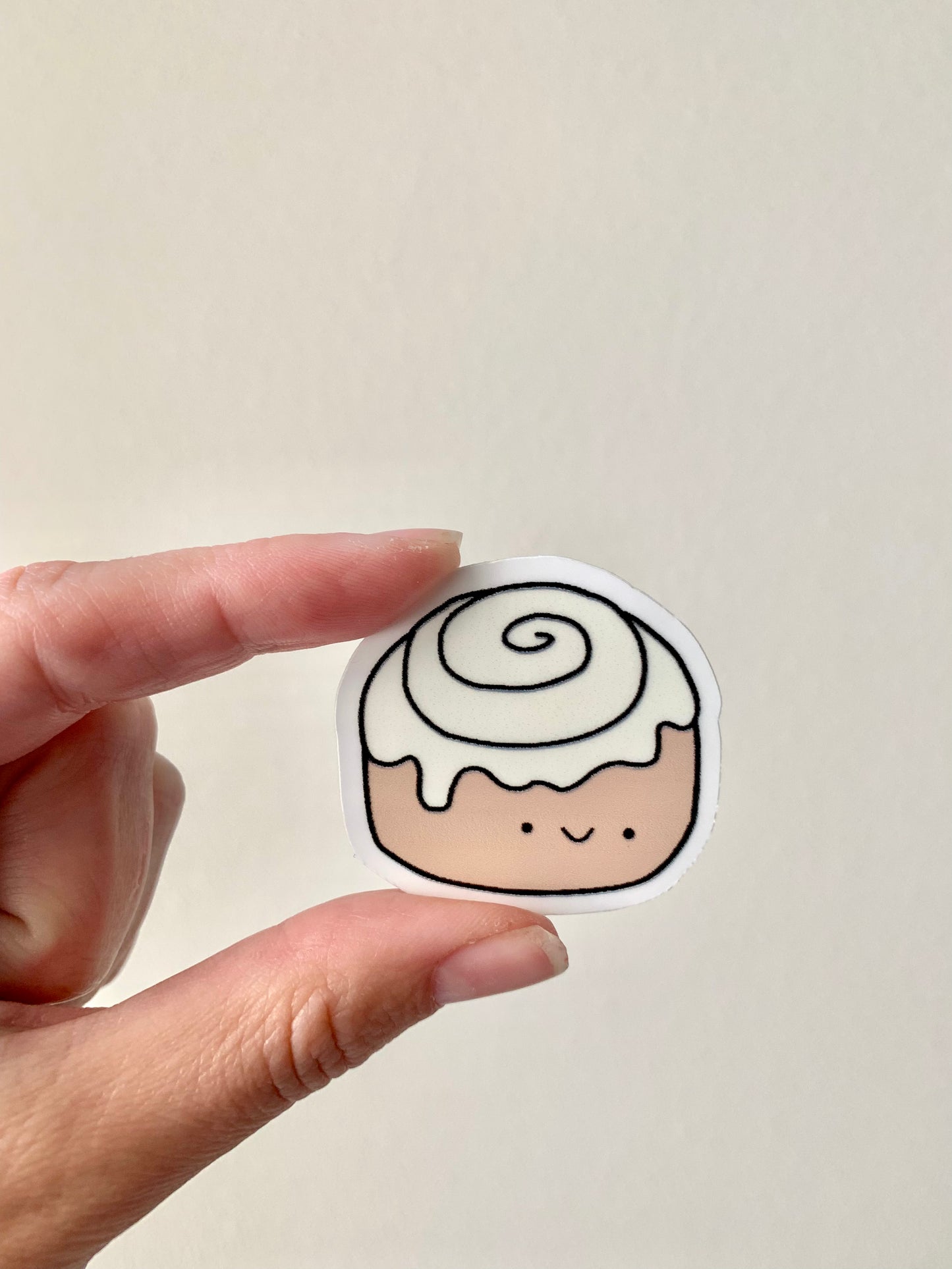 Kawaii Happy Cinnamon Bun Sticker
