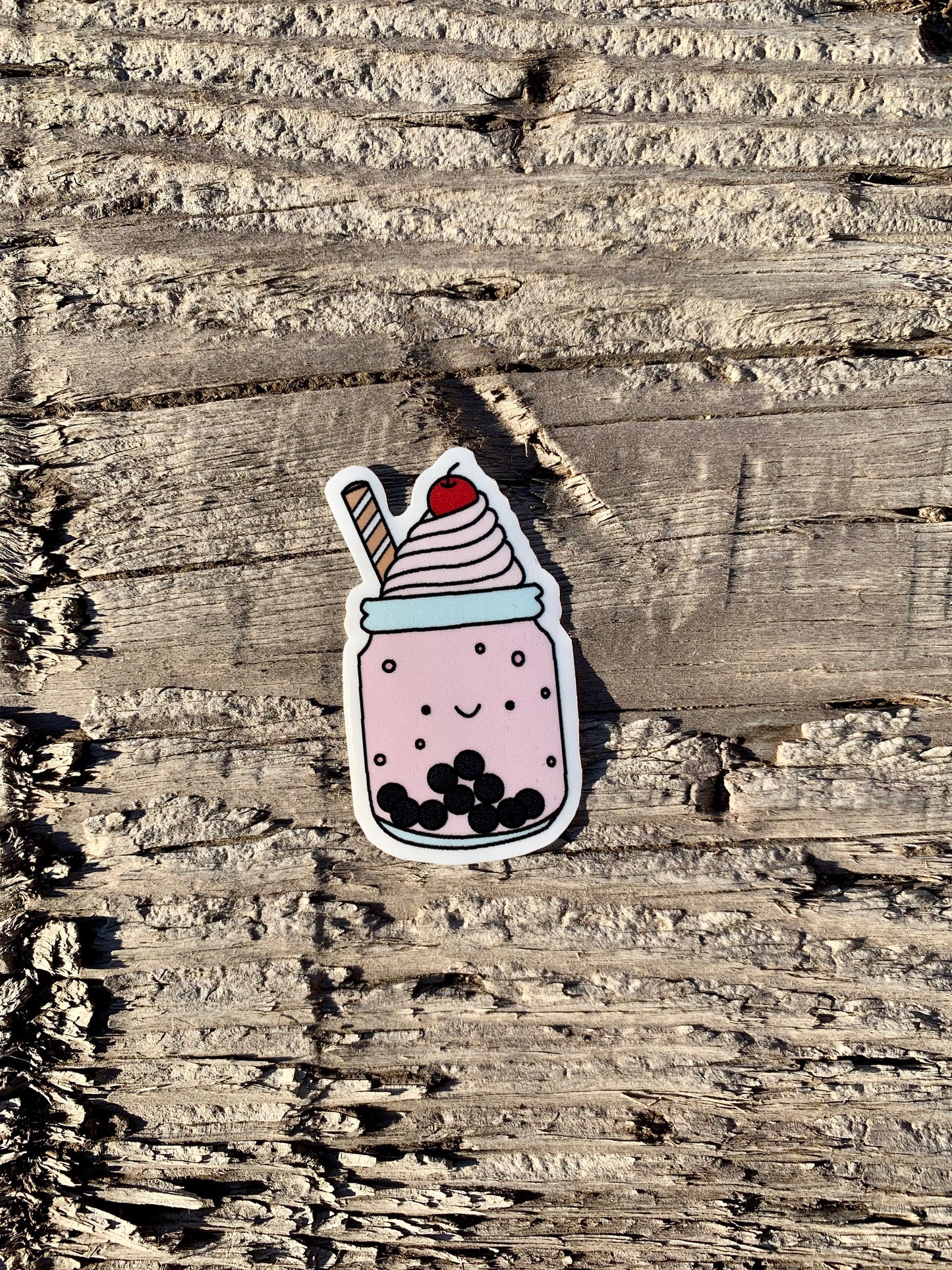 Kawaii Happy Boba Sticker