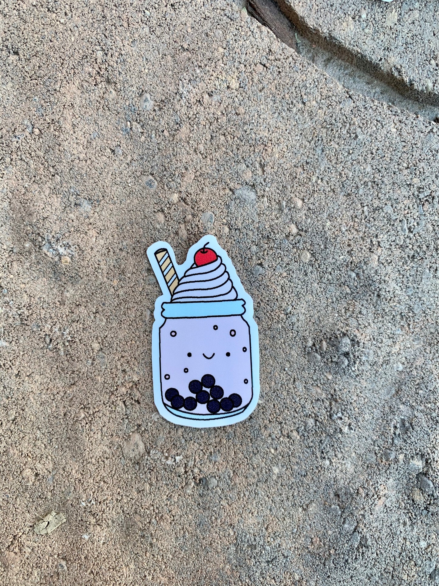 Kawaii Happy Boba Sticker