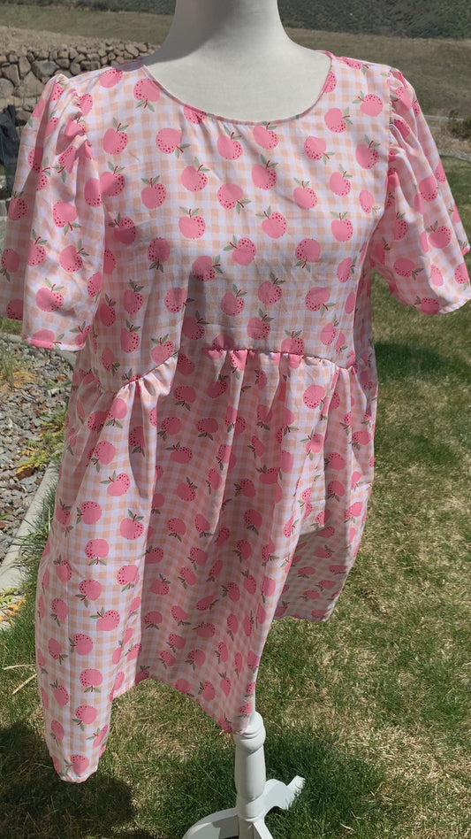 Apple Picnic Bedsheet Dress