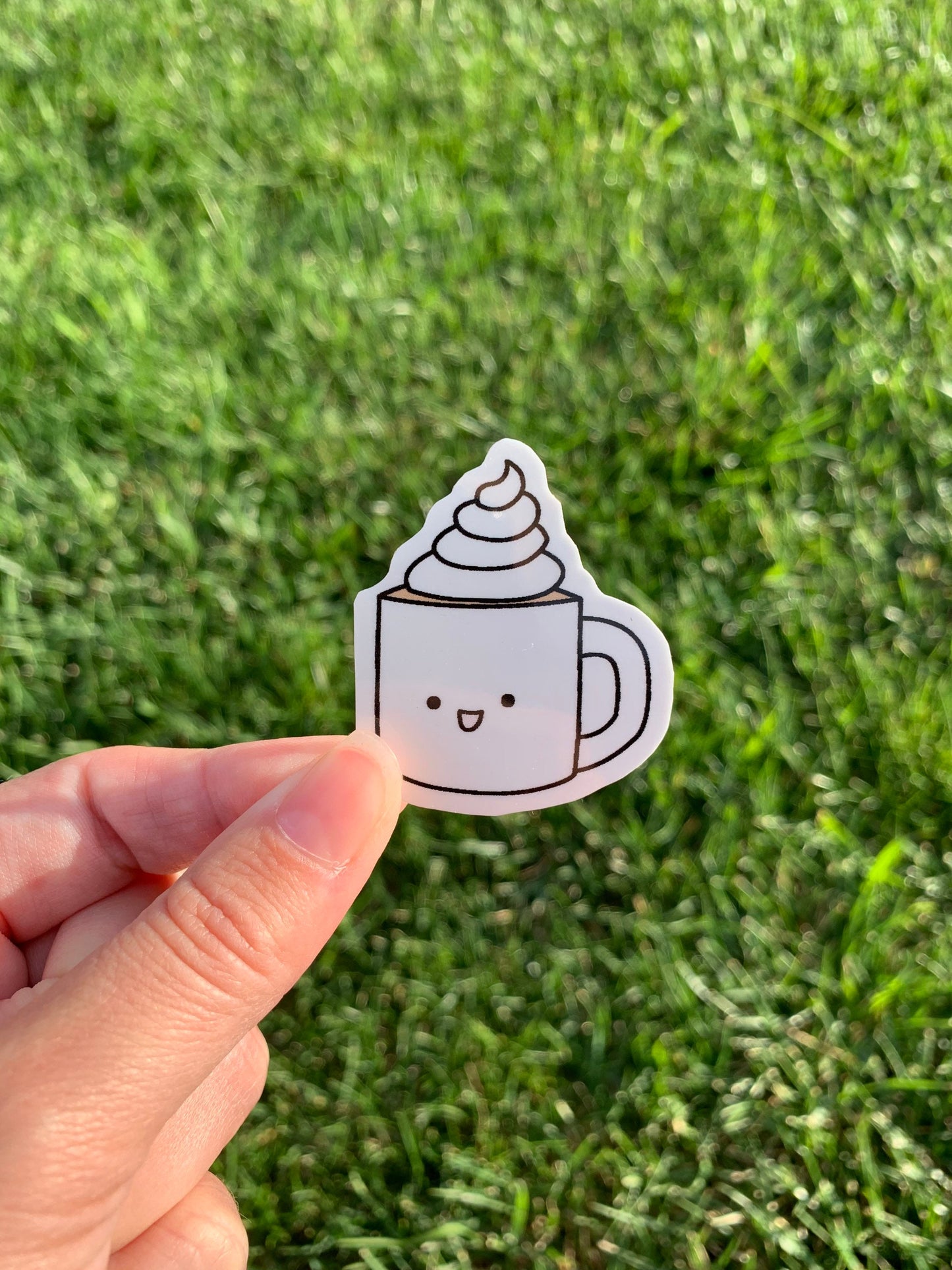 Kawaii Happy Coffee Mug Sticker