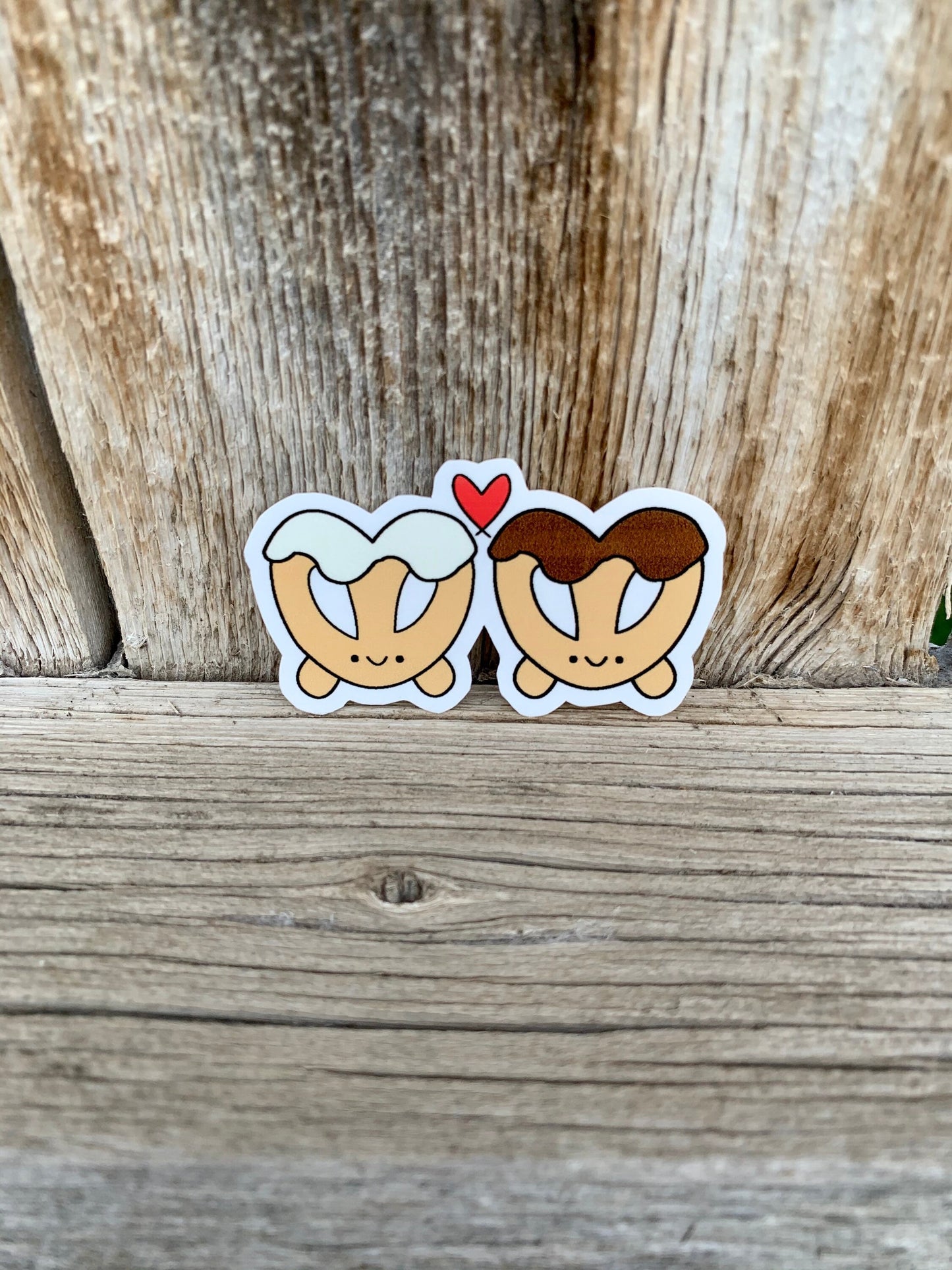 Kawaii Happy Smiling Chocolate Covered Pretzels Sticker