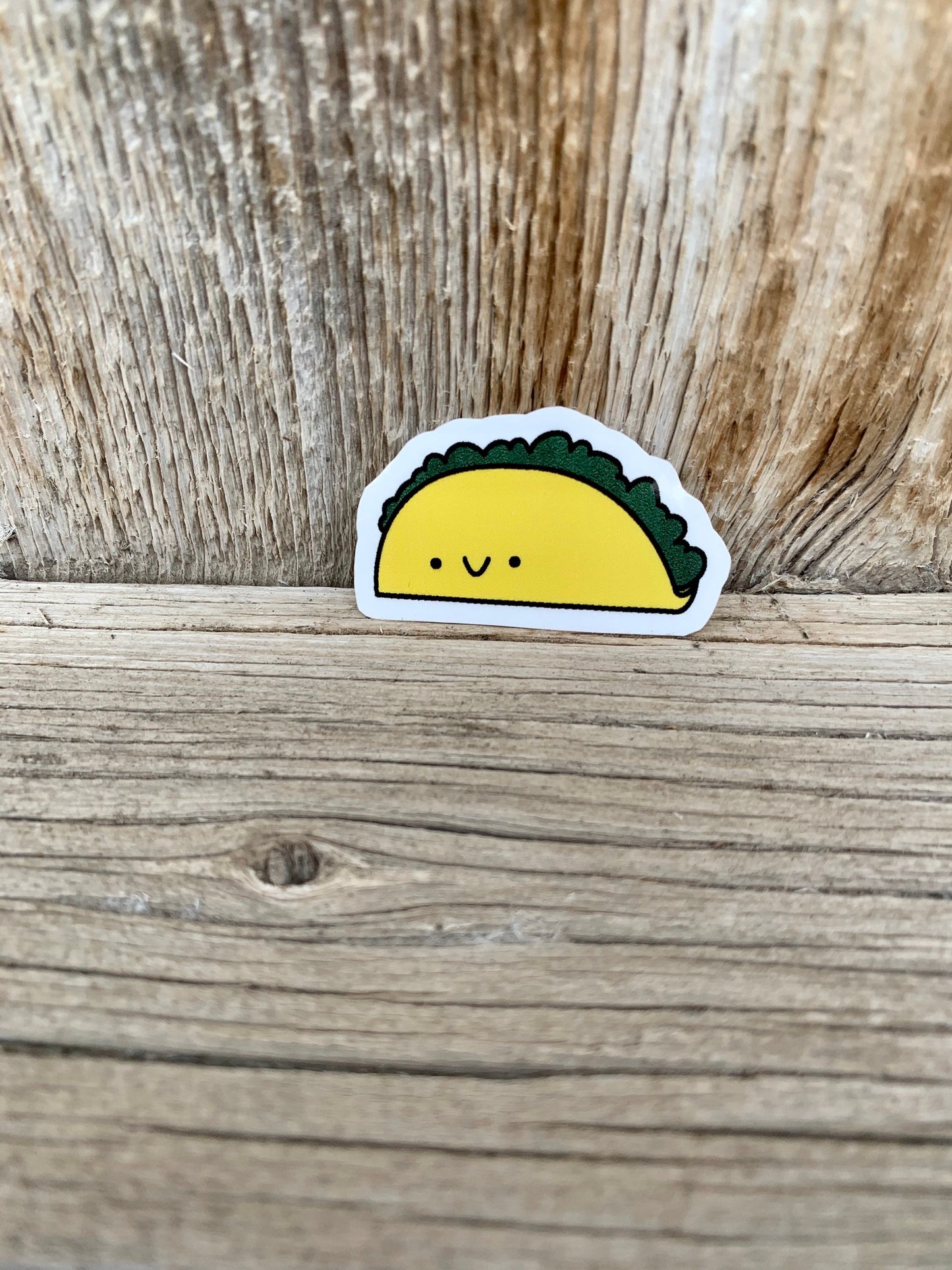 Kawaii Happy Smiling Taco Sticker