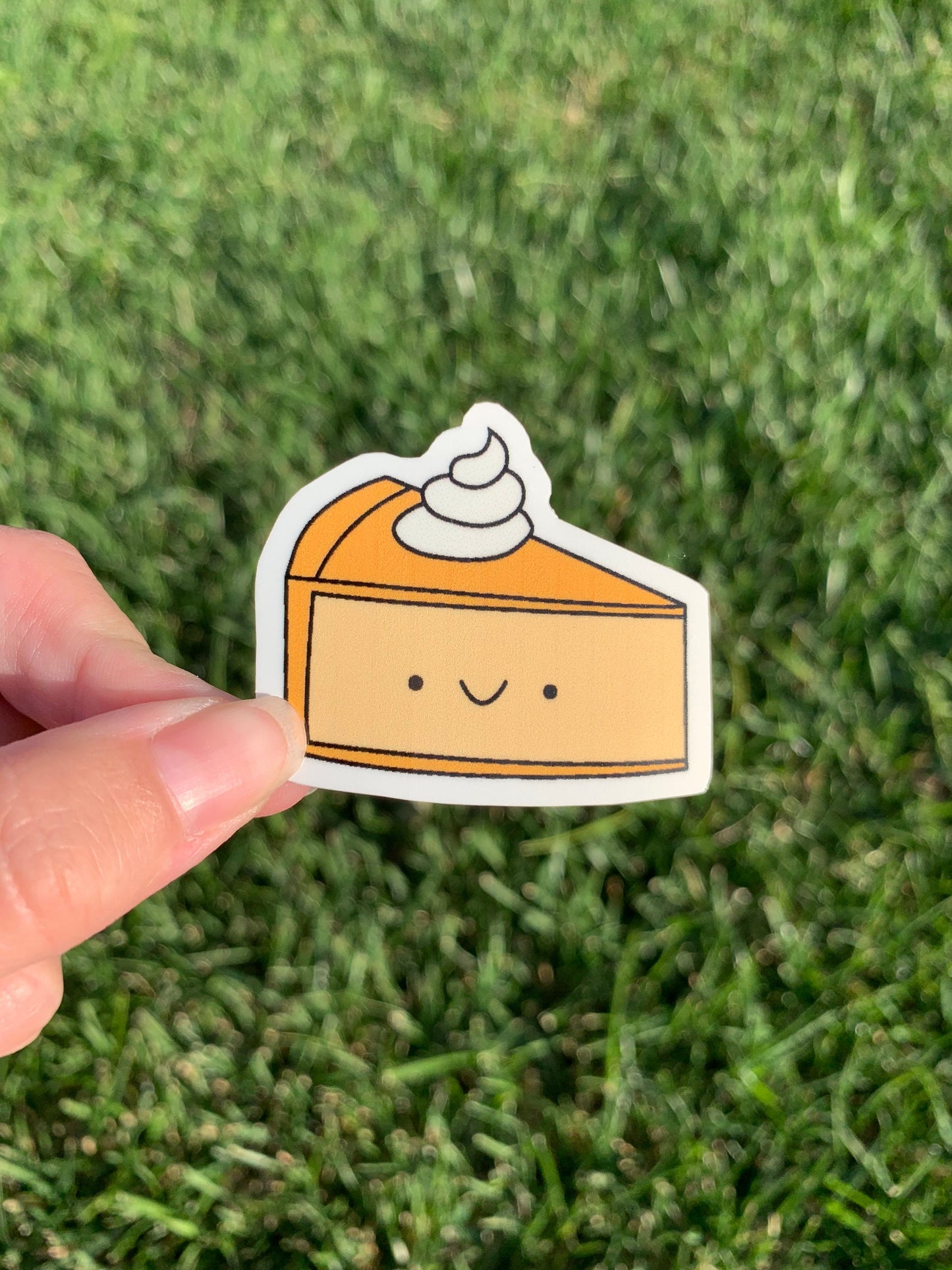 Kawaii Happy Pumpkin Pie Sticker