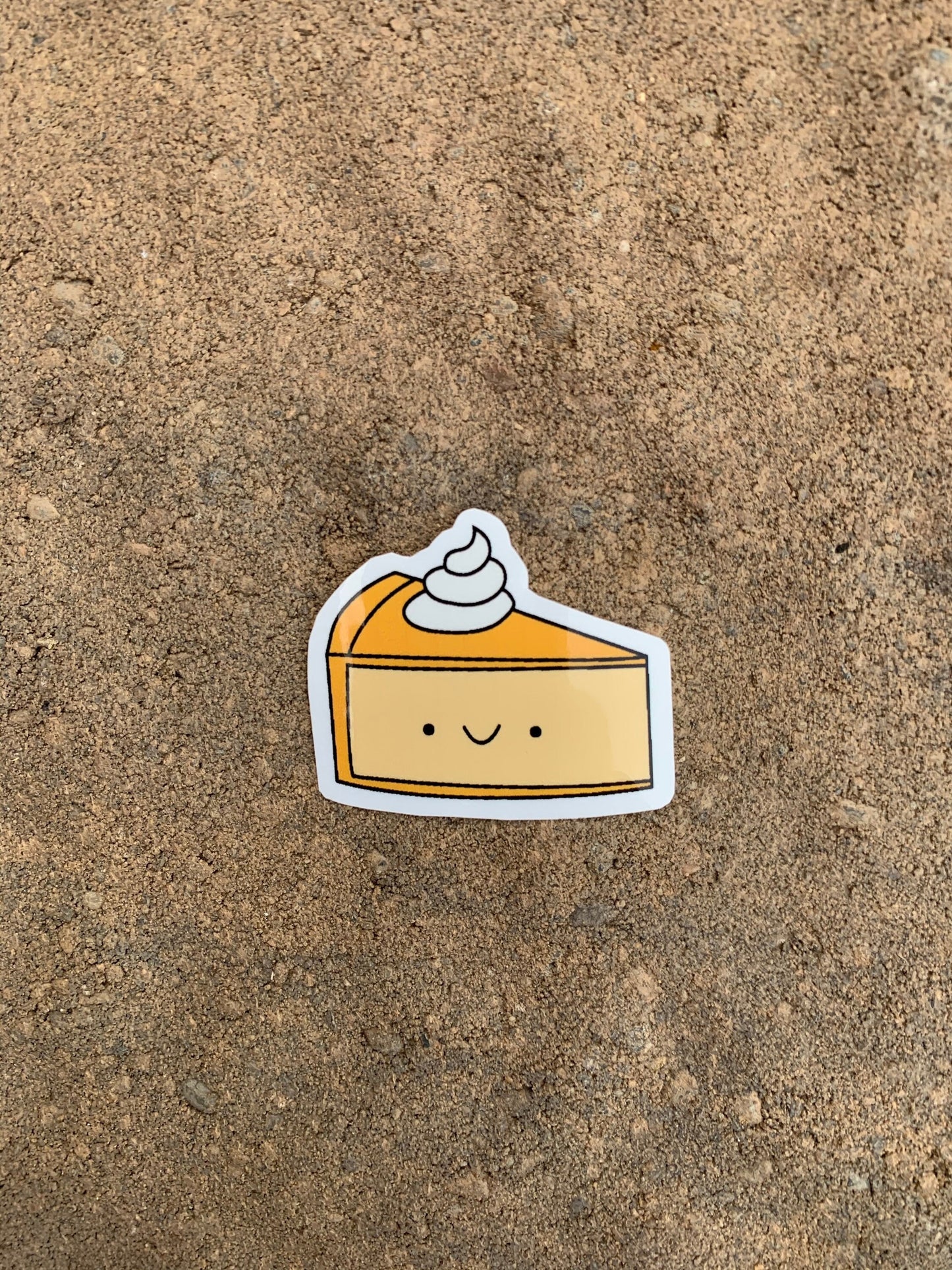 Kawaii Happy Pumpkin Pie Sticker