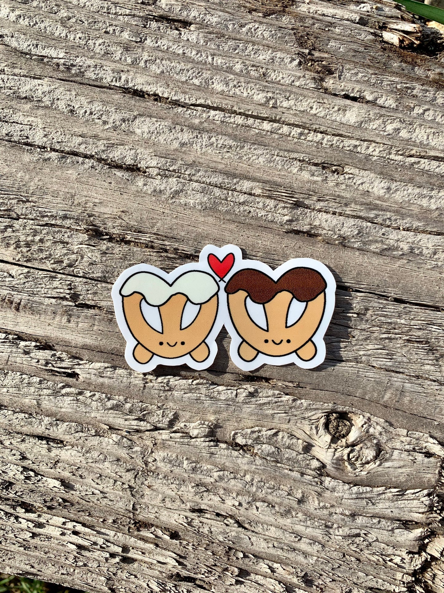 Kawaii Happy Smiling Chocolate Covered Pretzels Sticker