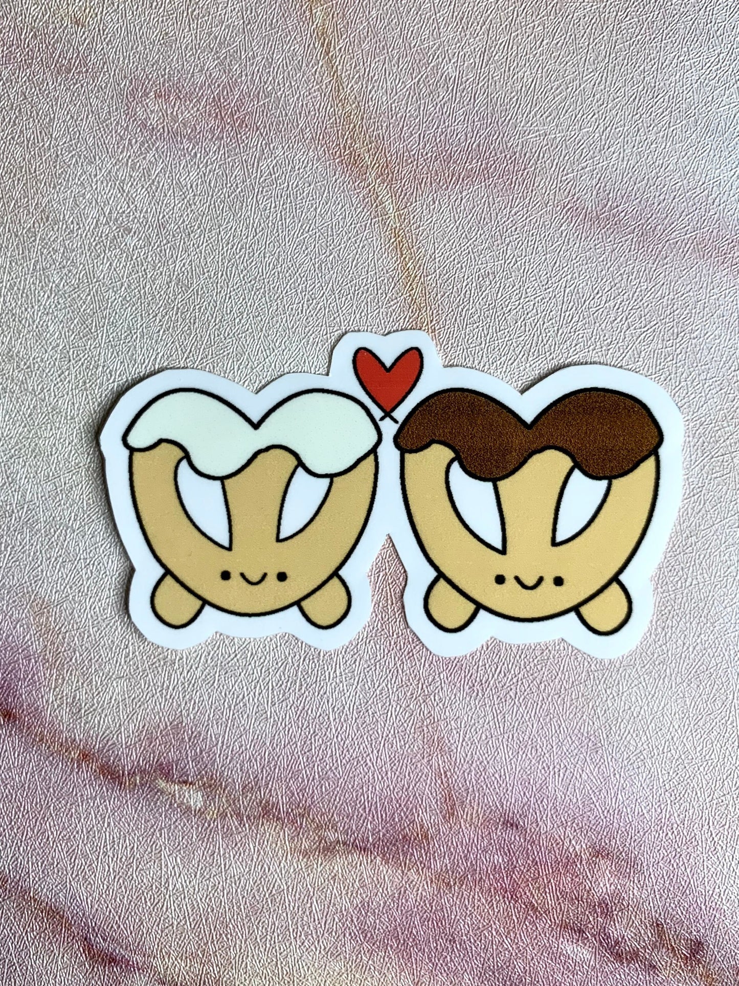 Kawaii Happy Smiling Chocolate Covered Pretzels Sticker