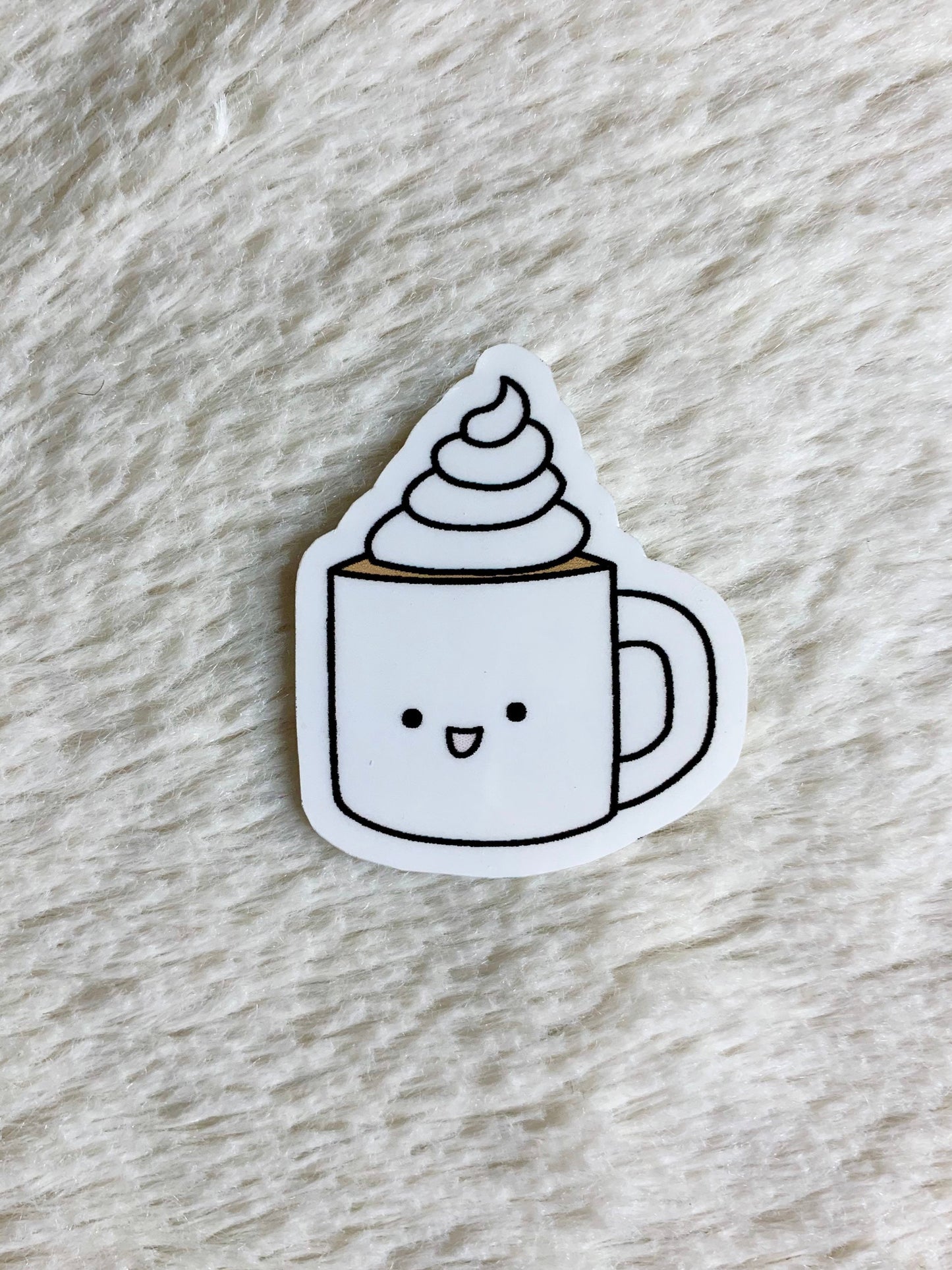 Kawaii Happy Coffee Mug Sticker