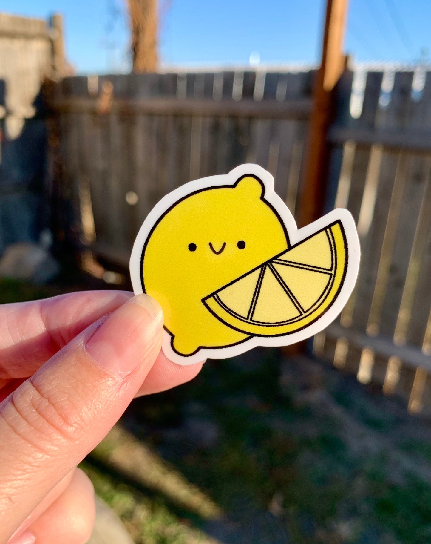 Kawaii Happy Smiling Lemon Sticker