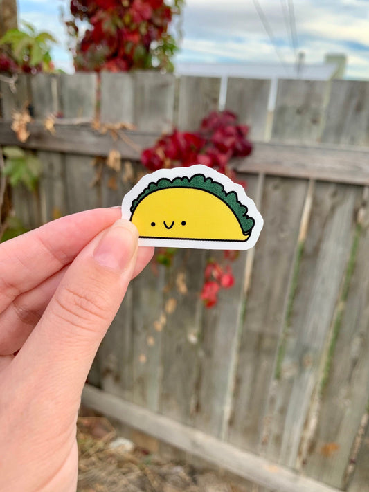 Kawaii Happy Smiling Taco Sticker