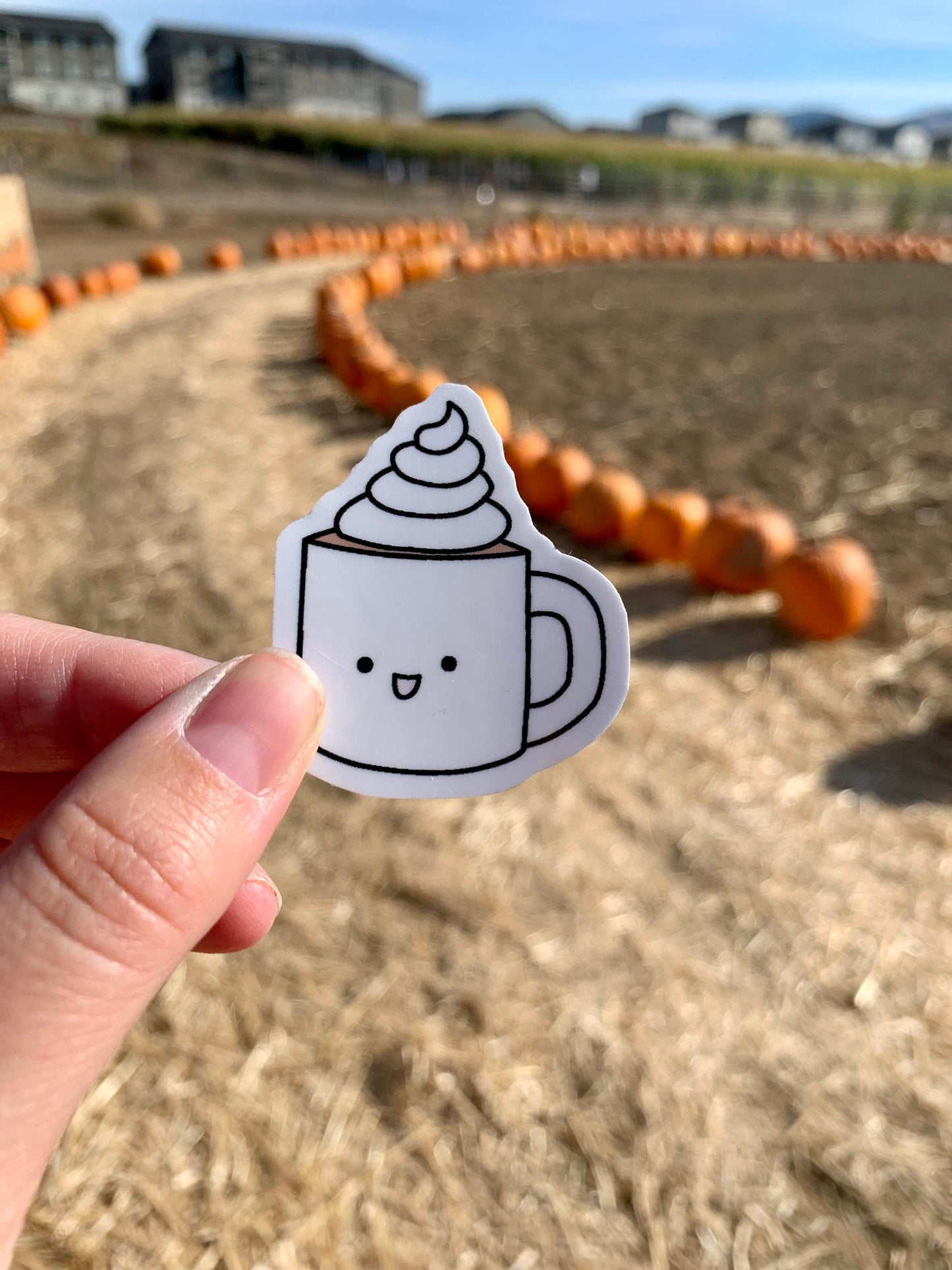 Kawaii Happy Coffee Mug Sticker