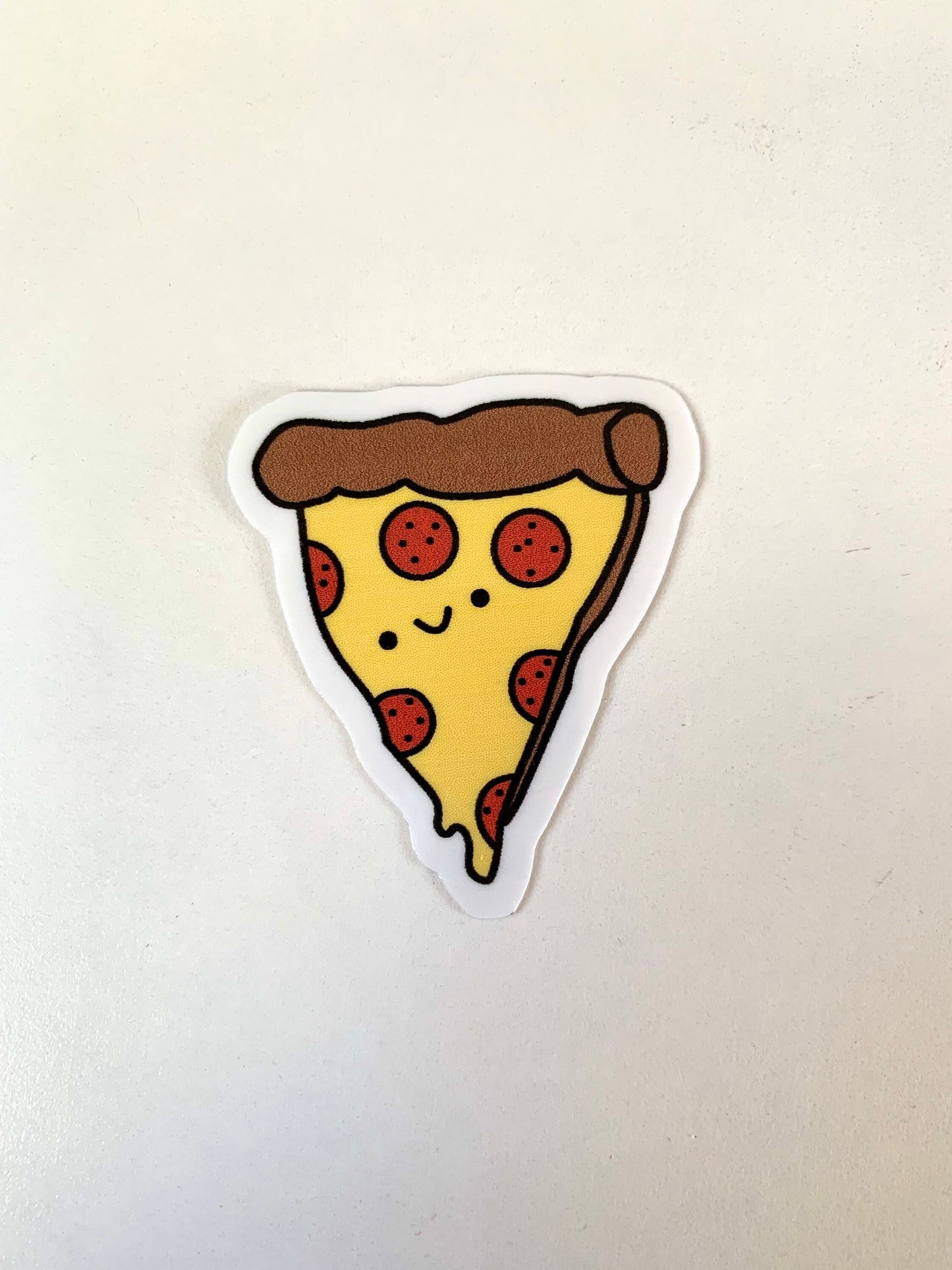 Kawaii Happy Smiling Pepperoni Cheesy Pizza and Heart Pepperoni Pizza