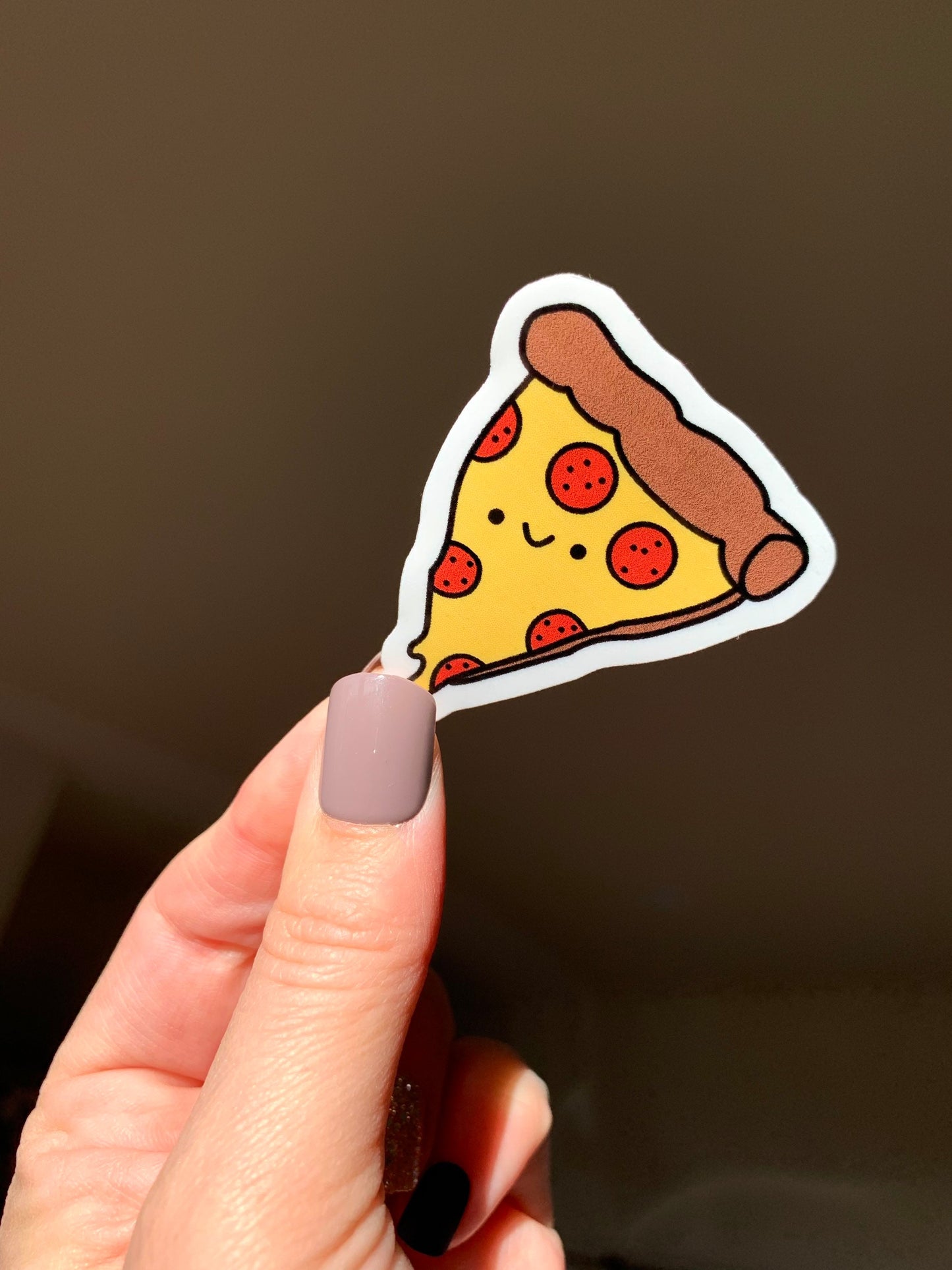 Kawaii Happy Smiling Pepperoni Cheesy Pizza and Heart Pepperoni Pizza