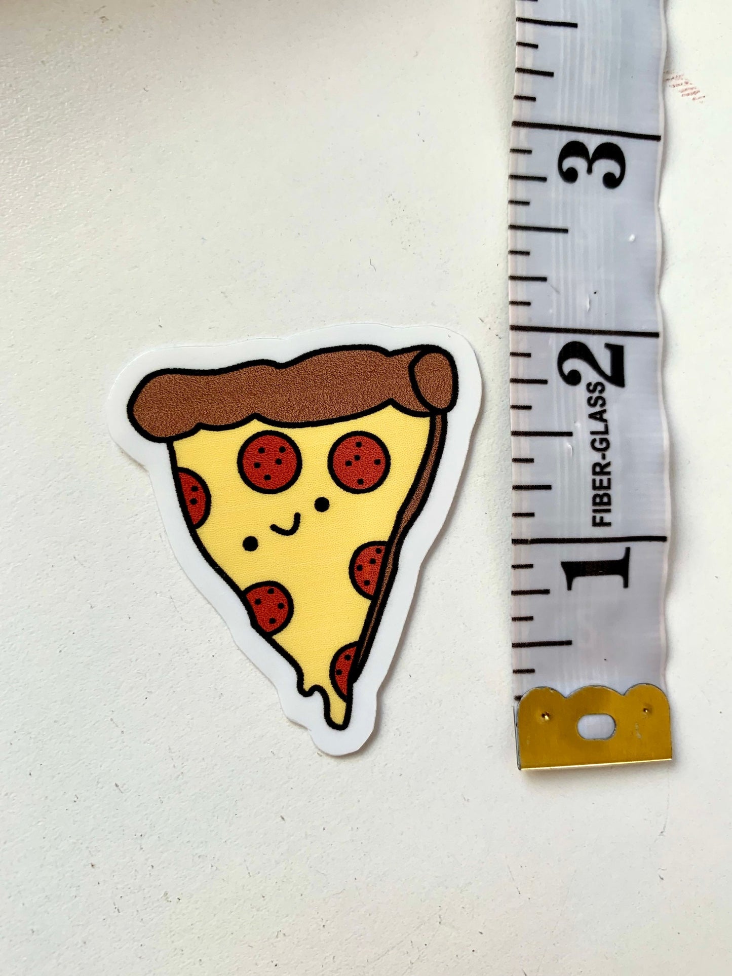 Kawaii Happy Smiling Pepperoni Cheesy Pizza and Heart Pepperoni Pizza