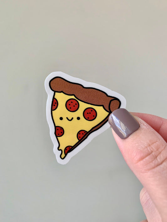 Kawaii Happy Smiling Pepperoni Cheesy Pizza and Heart Pepperoni Pizza