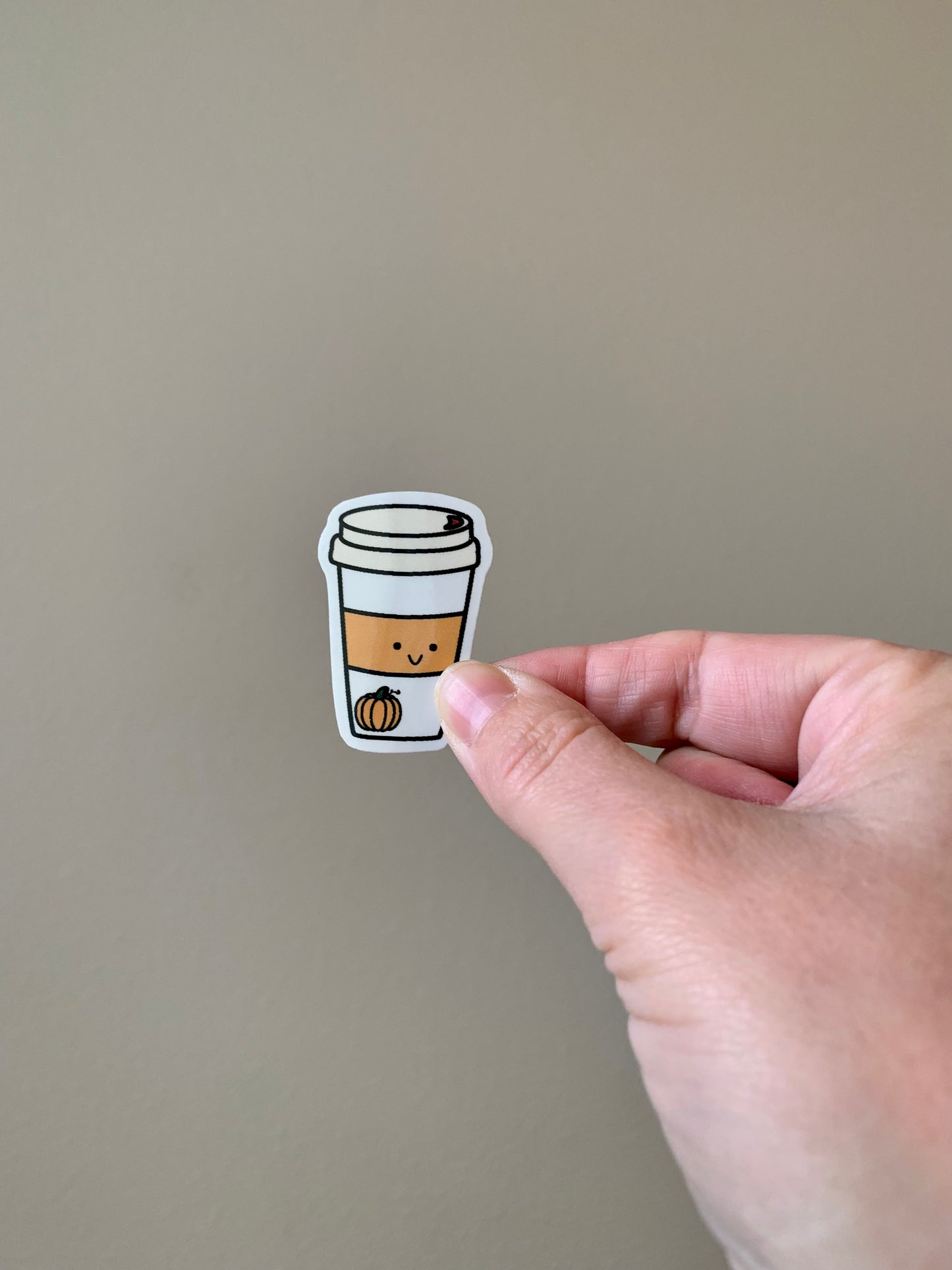 Kawaii To Go Pumpkin Spice Latte Coffee Cup Sticker