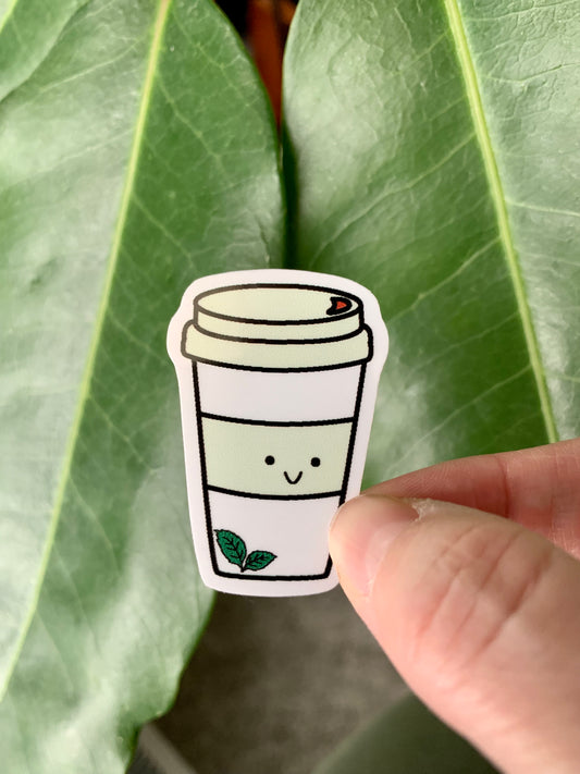 Kawaii To Go Mint Mocha Coffee Cup Sticker