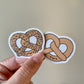 Kawaii Happy Plain or Salty Pretzel Sticker