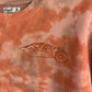 Kawaii Peach Pie Hand Embroidered Sweatshirt – Unisex Pastel Orange Swirl Tie-Dye Long Sleeve, Cute, Aesthetic, Cozy Soft Sweater, Sweet Pie