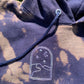 Double Arch Starry Mountain Hand Embroidery Tie Dye Dark Blue Fleece Long Sleeve Hoodie
