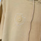 Hand Embroidered Fried Egg on Solid Butter Yellow Hoodie