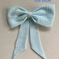 100% Cotton Double Gauze Sailor Hair Bow with Pointed Tails, Light Weight Bow for Girl, Medium Size Bow Women's gift, Spring Hair Accessory