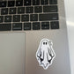 Sparkly Sheet Ghost Sticker, Black and White Goth Art, Spooky Season, Dark Horror, Vinyl Waterproof Small Sticker