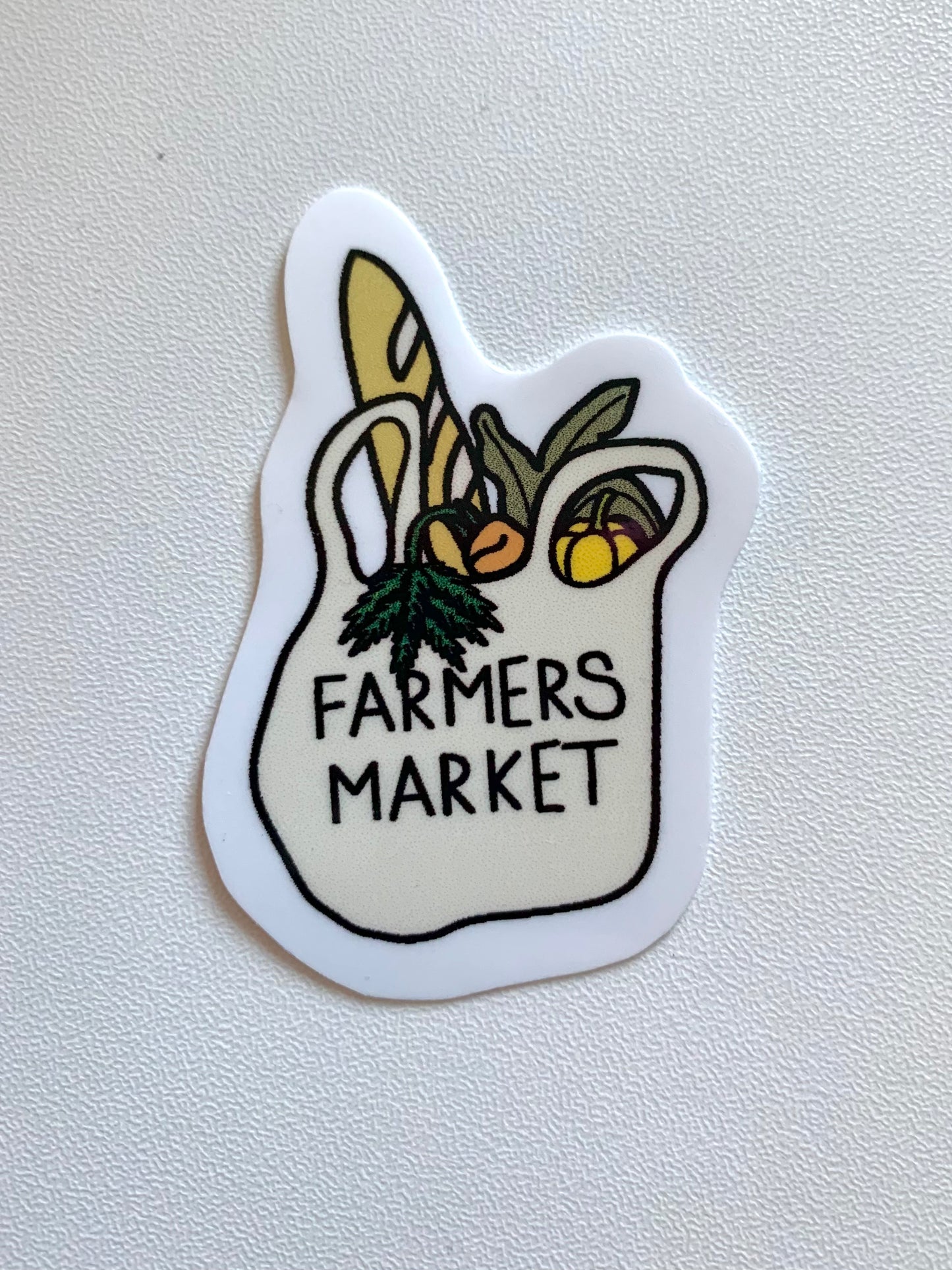 Farmers Market Tote Bag Sticker