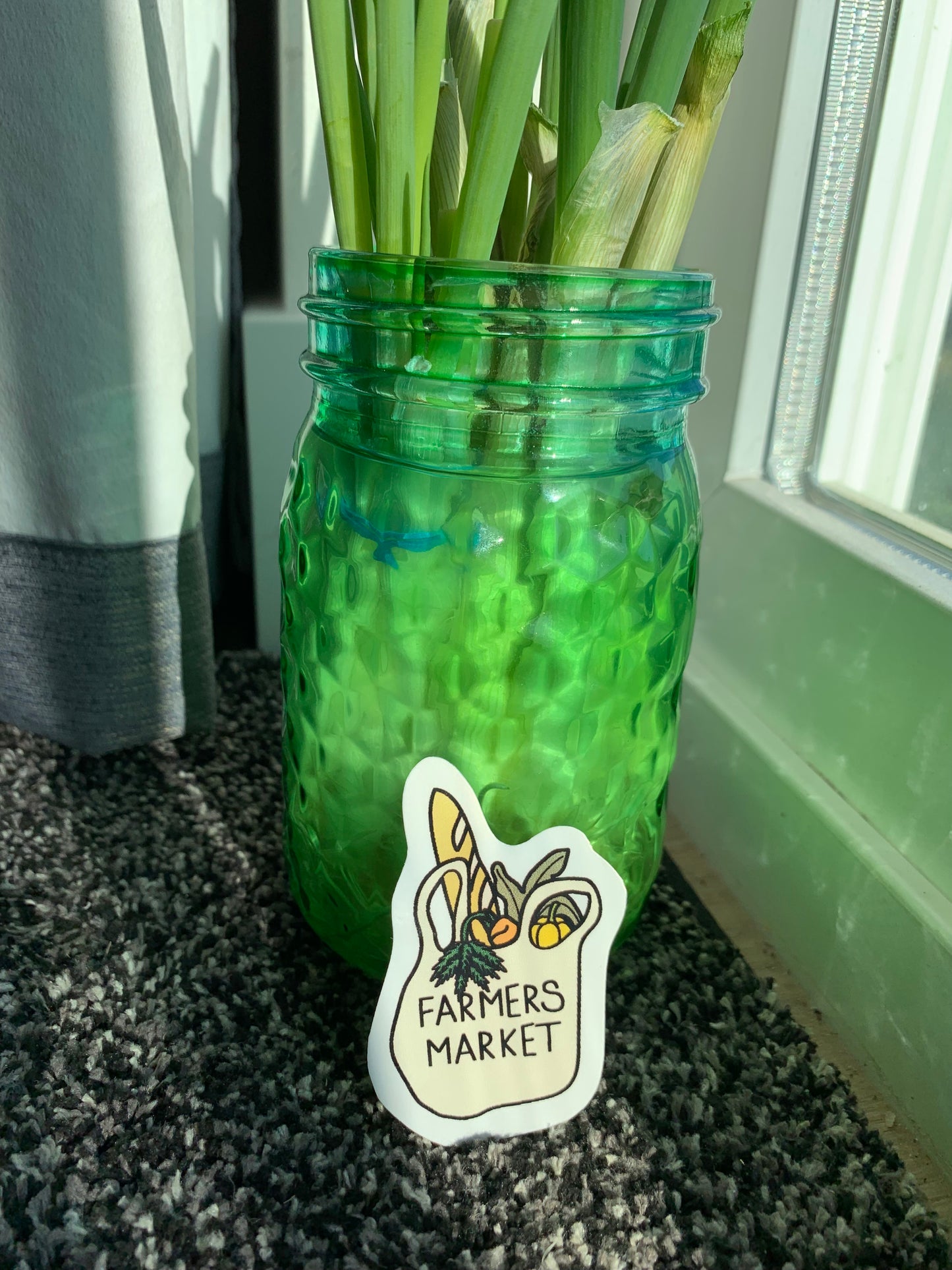 Farmers Market Tote Bag Sticker