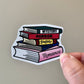 Colorful, Cute Handmade Genre Book Stack Sticker – Literary Gift for Book Lovers, Bibliophiles, and Librarians
