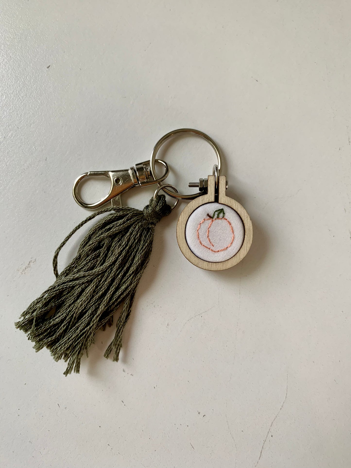 Hand Embroidered Keychain with Tassel