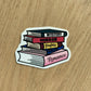 Colorful, Cute Handmade Genre Book Stack Sticker – Literary Gift for Book Lovers, Bibliophiles, and Librarians