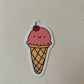 Kawaii Pink Cherry Ice Cream Cone Sticker