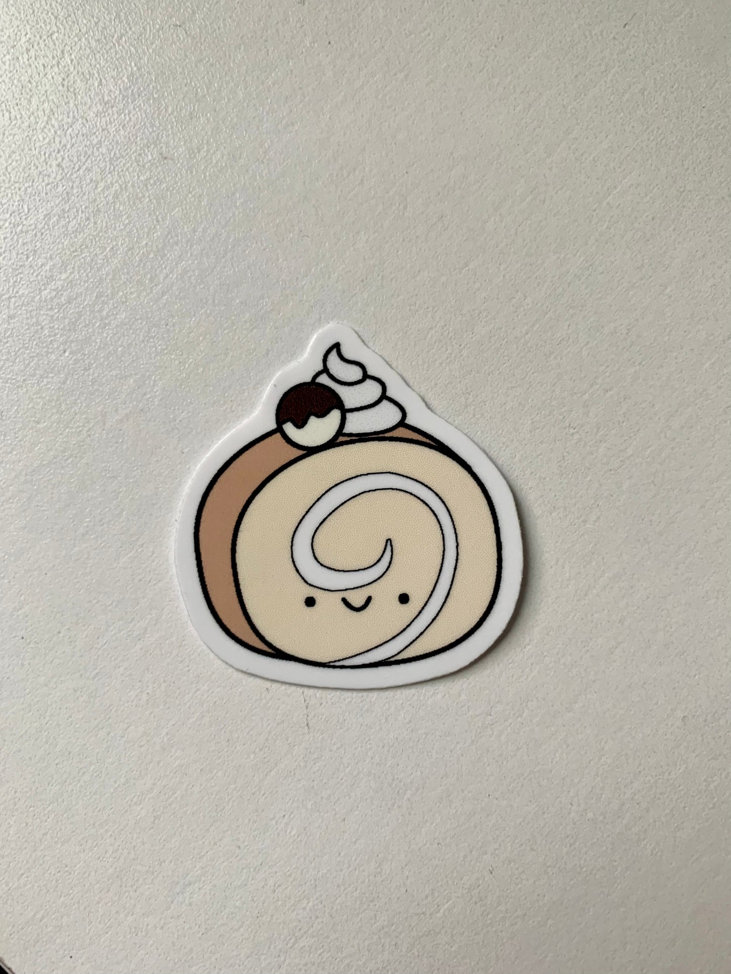 Kawaii Happy Yule Log Sticker