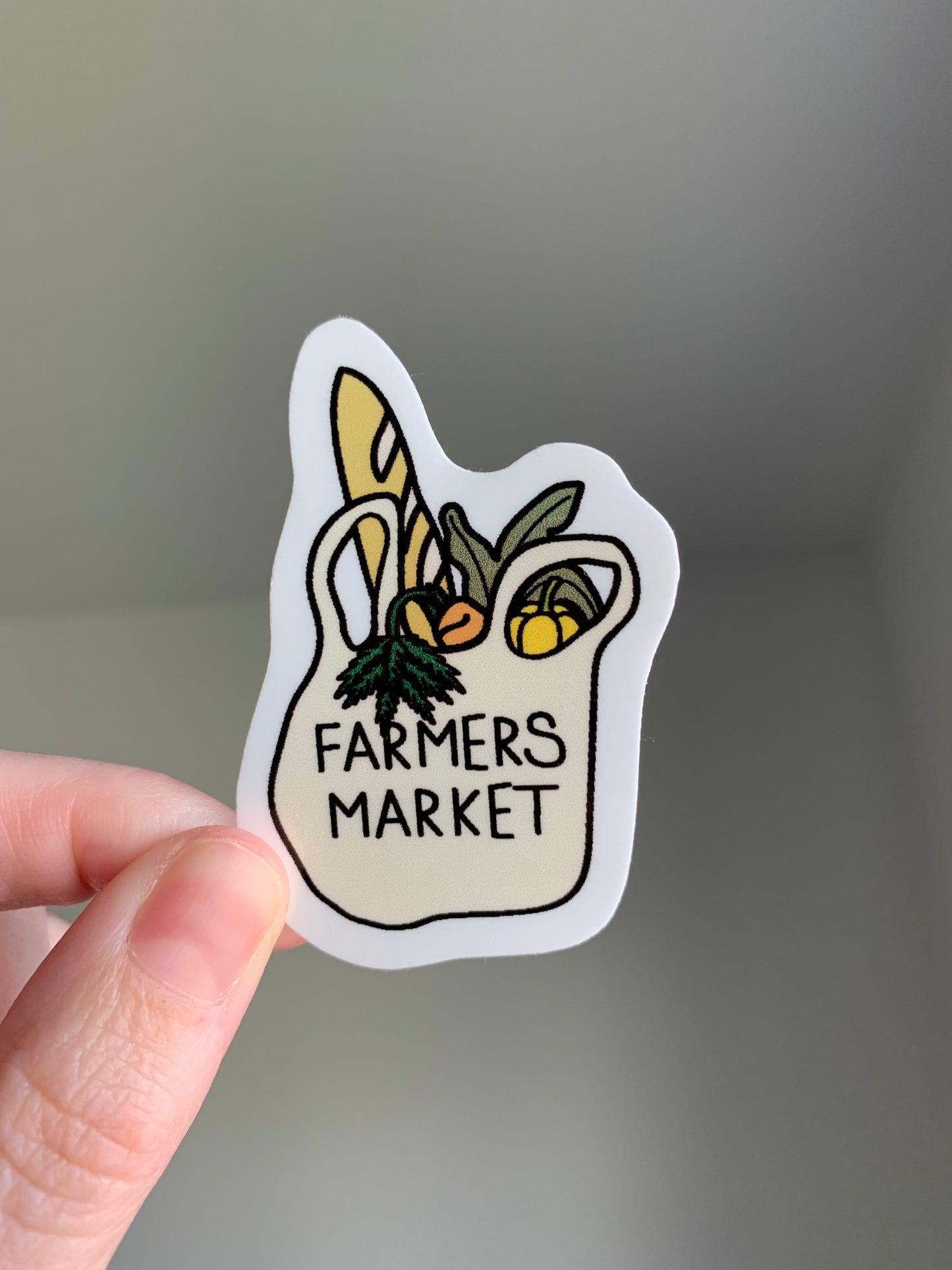 Farmers Market Tote Bag Sticker