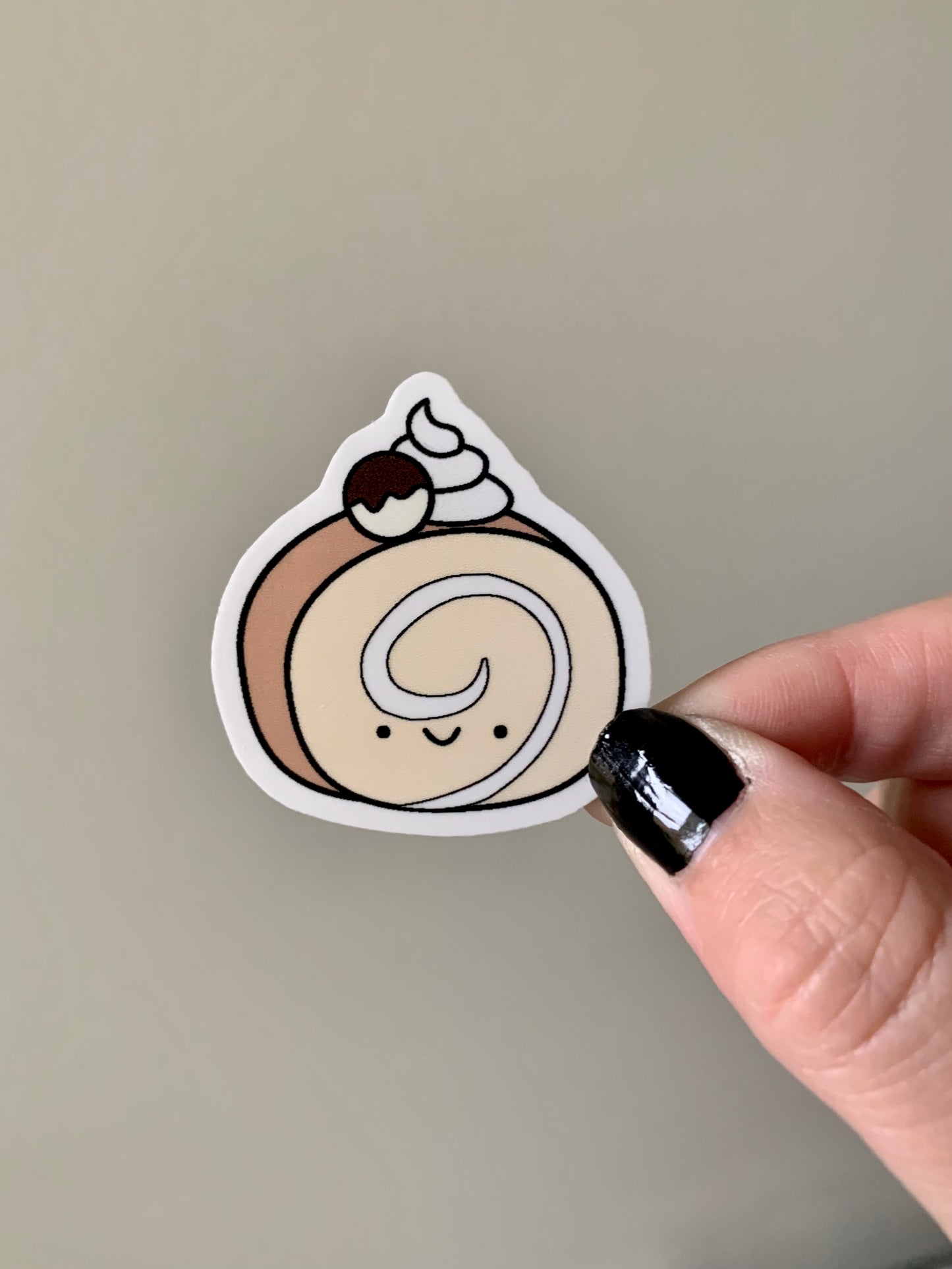 Kawaii Happy Yule Log Sticker