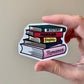 Colorful, Cute Handmade Genre Book Stack Sticker – Literary Gift for Book Lovers, Bibliophiles, and Librarians