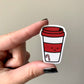 Kawaii To Go Peppermint Mocha Coffee Cup Sticker