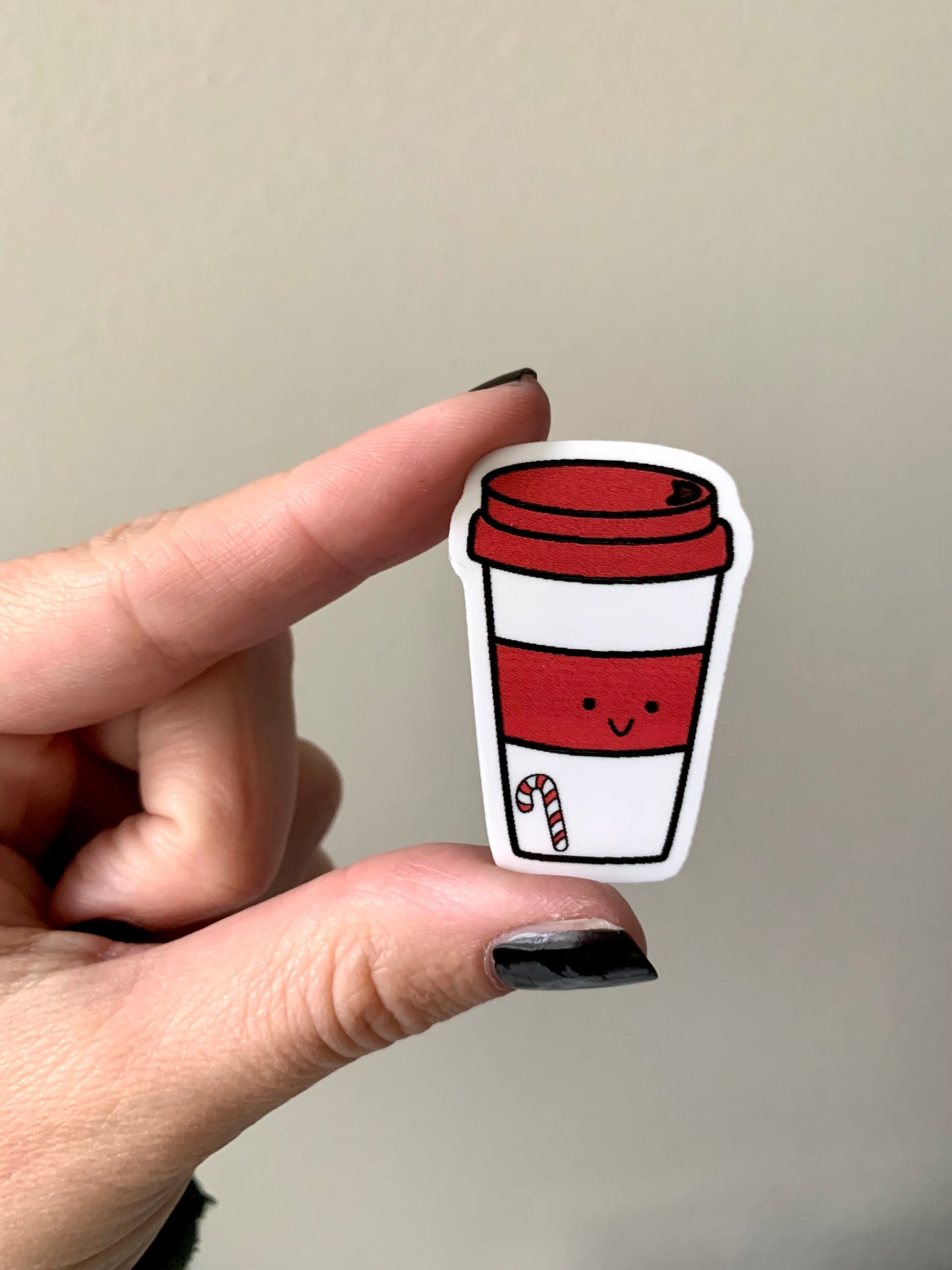 Kawaii To Go Peppermint Mocha Coffee Cup Sticker