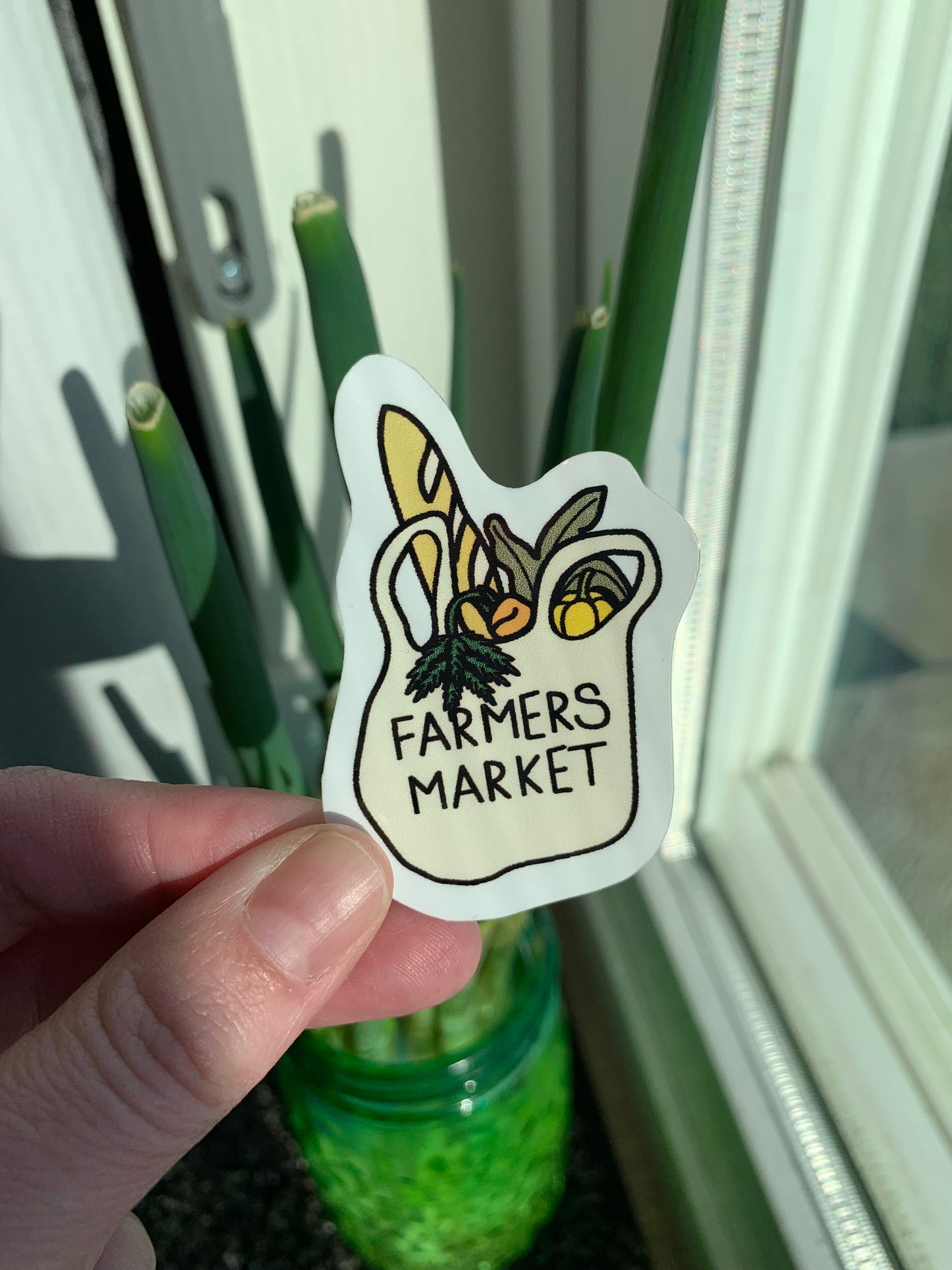 Farmers Market Tote Bag Sticker