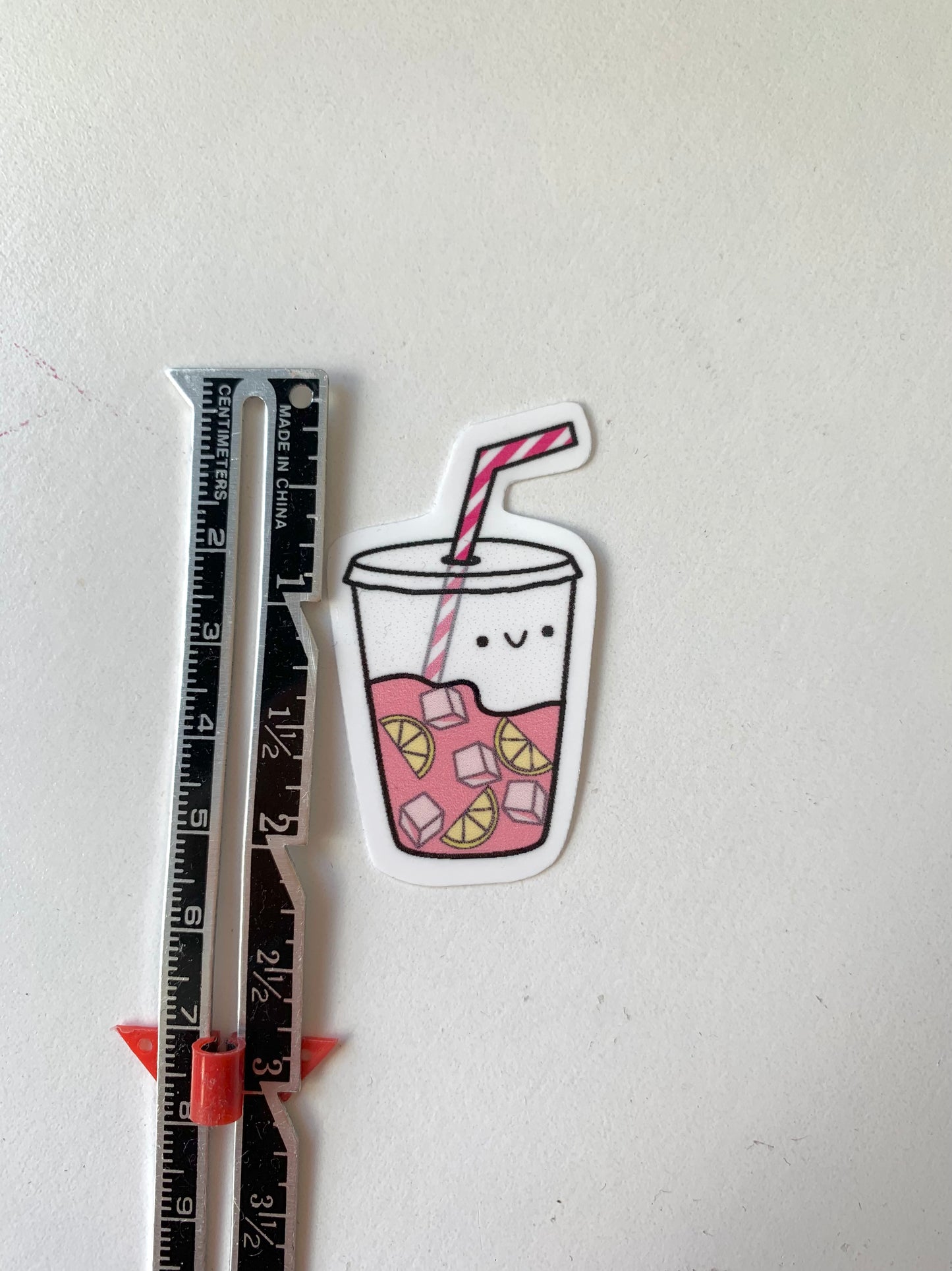 Kawaii Happy Smiling Pink Lemonade Sticker