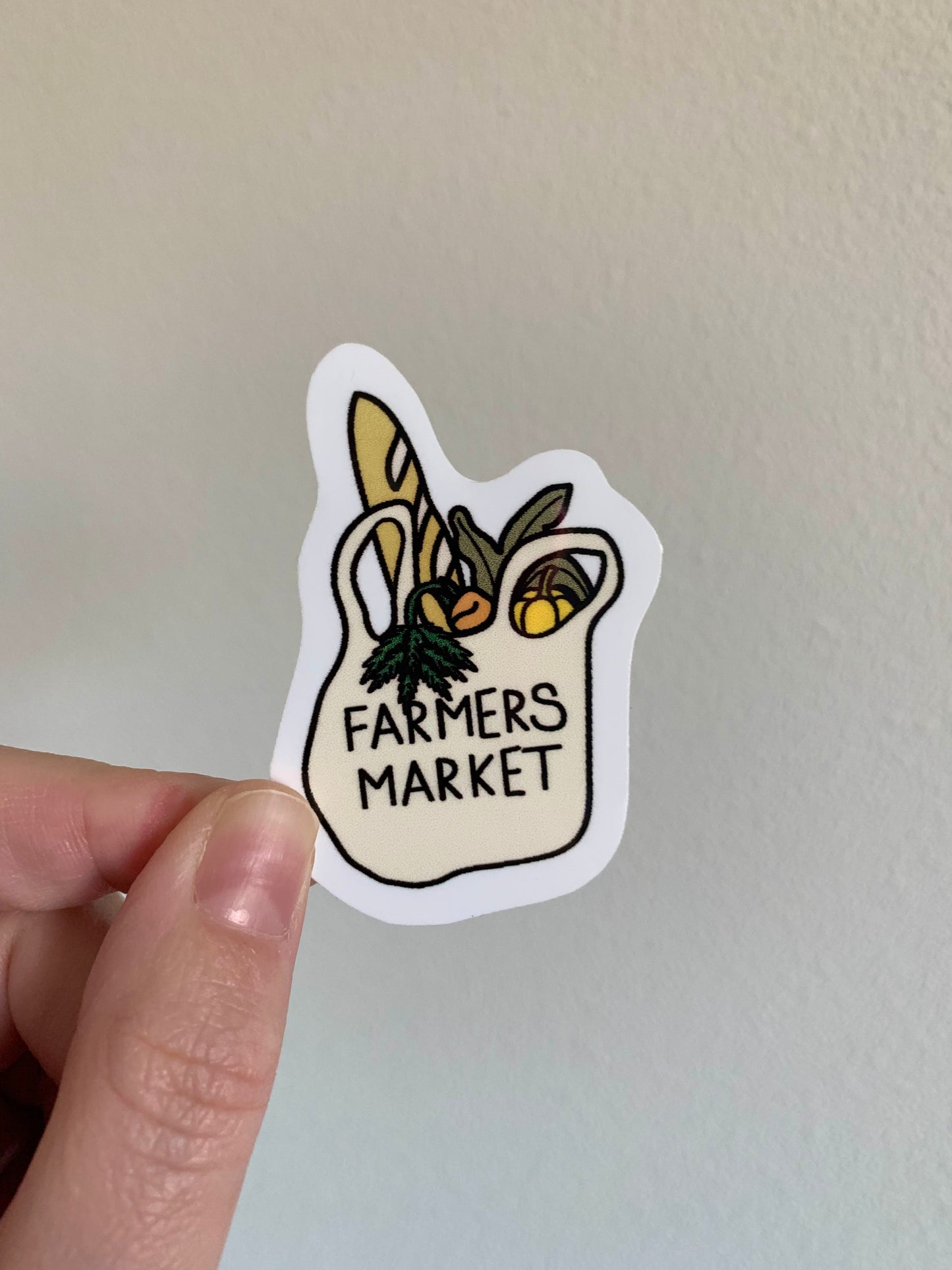 Farmers Market Tote Bag Sticker