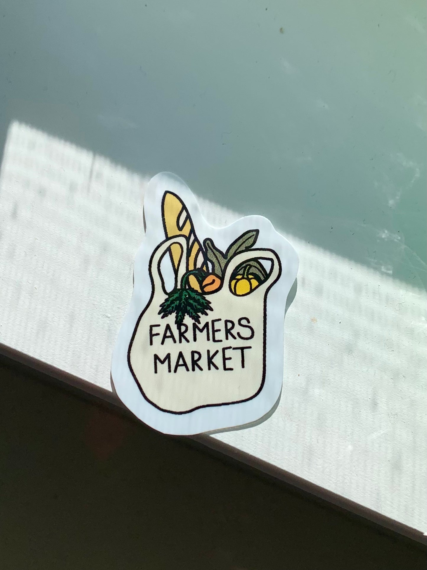 Farmers Market Tote Bag Sticker