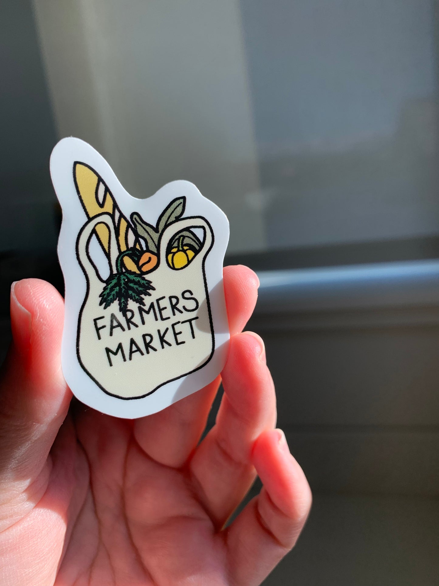 Farmers Market Tote Bag Sticker