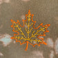 Hand Embroidered Maple Leaf Hoodie | Bleach Dyed Fall Sweatshirt | Cozy Unisex Autumn Pullover